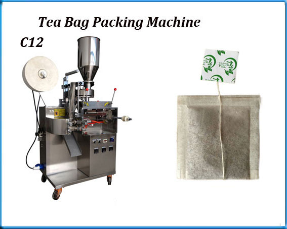 Tea bag packing machine with tag